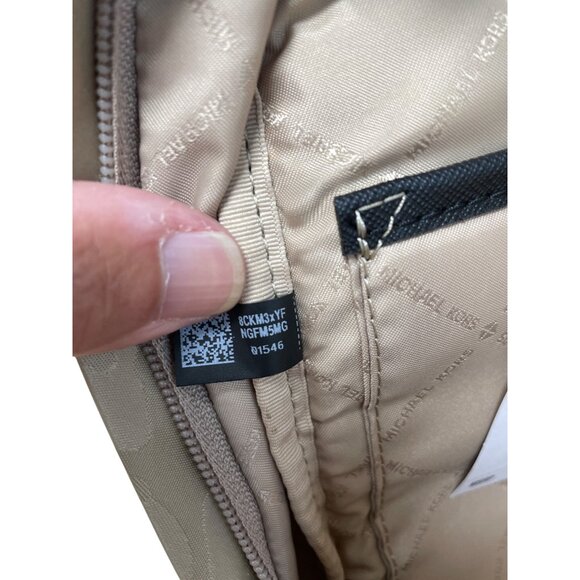 Michael Kors Morgan Truffle Brown Canvas & Leather MD Backpack SKU 9231 - Picture 15 of 16